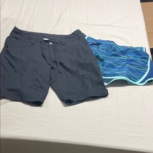 Magellan Outdoors Women's Black and Blue Board Shorts